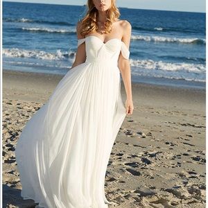 Elegant a Line Empire Long Chiffon Beach Dress
